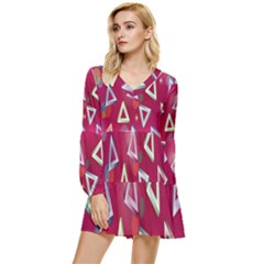 Impossible Tiered Long Sleeve Mini Dress by nateshop