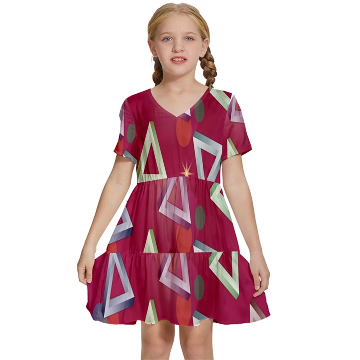 Impossible Kids  Short Sleeve Tiered Mini Dress