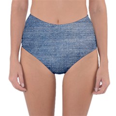 Jeans Reversible High-waist Bikini Bottoms by nateshop