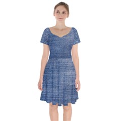 Jeans Short Sleeve Bardot Dress by nateshop