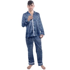 Jeans Men s Long Sleeve Satin Pajamas Set by nateshop