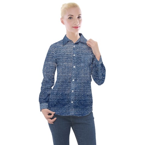 Jeans Women s Long Sleeve Pocket Shirt by nateshop