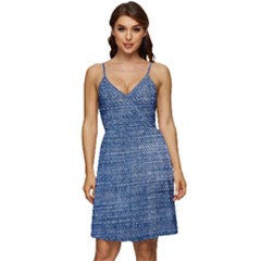 Jeans V-neck Pocket Summer Dress  by nateshop