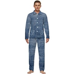 Jeans Men s Long Sleeve Velvet Pocket Pajamas Set by nateshop