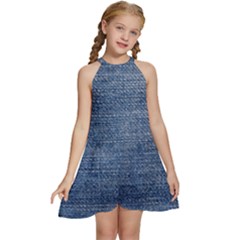 Jeans Kids  Halter Collar Waist Tie Chiffon Dress by nateshop