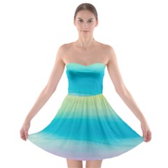 Watercolor Strapless Bra Top Dress by nateshop