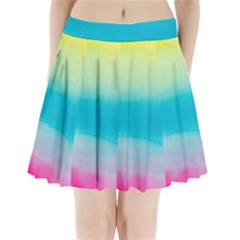 Watercolor Pleated Mini Skirt