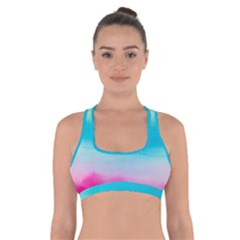 Watercolor Cross Back Sports Bra by nateshop