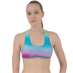 Watercolor Criss Cross Racerback Sports Bra by nateshop