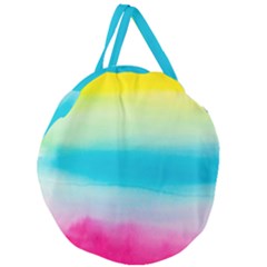 Watercolor Giant Round Zipper Tote by nateshop