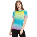 Watercolor Women s Short Sleeve Rash Guard View1