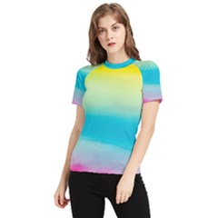 Watercolor Women s Short Sleeve Rash Guard by nateshop