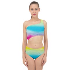 Watercolor Spliced Up Two Piece Swimsuit by nateshop