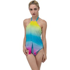 Watercolor Go With The Flow One Piece Swimsuit by nateshop