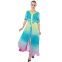 Watercolor Waist Tie Boho Maxi Dress View1