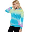 Watercolor Women s Lightweight Drawstring Hoodie View2