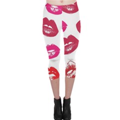 Lips Capri Leggings  by nateshop