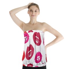 Lips Strapless Top by nateshop