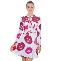 Lips Long Sleeve Panel Dress by nateshop