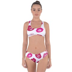 Lips Criss Cross Bikini Set by nateshop