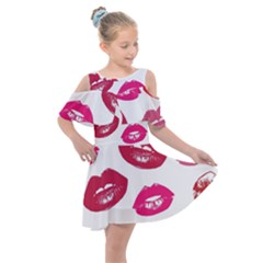 Lips Kids  Shoulder Cutout Chiffon Dress by nateshop