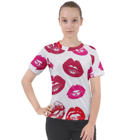 Lips Women s Sport Raglan Tee by nateshop