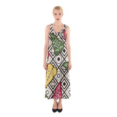 Leaves Sleeveless Maxi Dress by nateshop