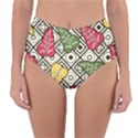 Leaves Reversible High-Waist Bikini Bottoms View1