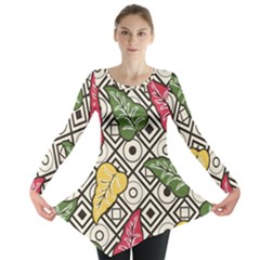 Leaves Long Sleeve Tunic  by nateshop