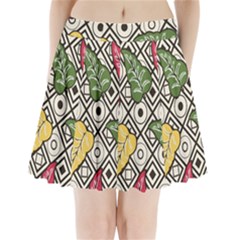 Leaves Pleated Mini Skirt by nateshop