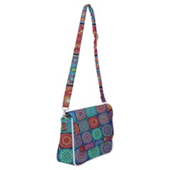 Mandala Art Shoulder Bag With Back Zipper by nateshop