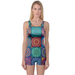 Mandala Art One Piece Boyleg Swimsuit by nateshop