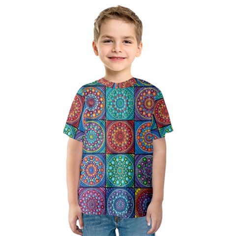 Mandala Art Kids  Sport Mesh Tee by nateshop