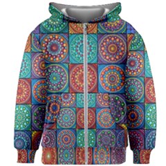 Mandala Art Kids  Zipper Hoodie Without Drawstring by nateshop