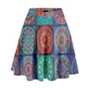 Mandala Art High Waist Skirt View1