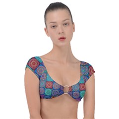 Mandala Art Cap Sleeve Ring Bikini Top by nateshop