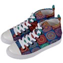 Mandala Art Women s Mid-Top Canvas Sneakers View2