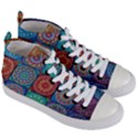 Mandala Art Women s Mid-Top Canvas Sneakers View3