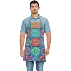 Mandala Art Kitchen Apron by nateshop