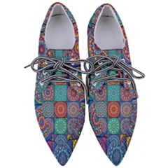 Mandala Art Pointed Oxford Shoes by nateshop