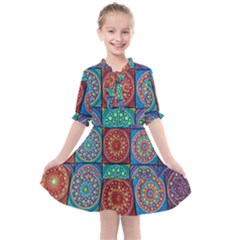 Mandala Art Kids  All Frills Chiffon Dress by nateshop