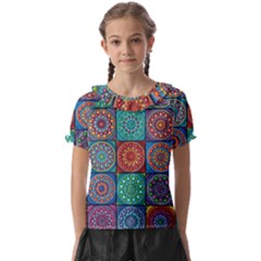 Mandala Art Kids  Frill Chiffon Blouse