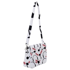 Music Shoulder Bag With Back Zipper by nateshop