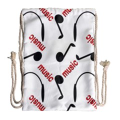 Music Drawstring Bag (large) by nateshop