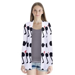 Music Drape Collar Cardigan by nateshop