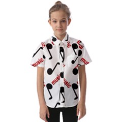 Music Kids  Short Sleeve Shirt by nateshop