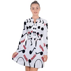 Music Long Sleeve Panel Dress by nateshop