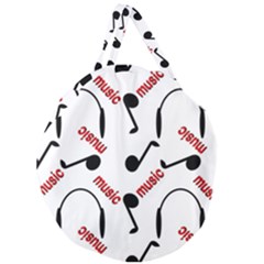 Music Giant Round Zipper Tote by nateshop