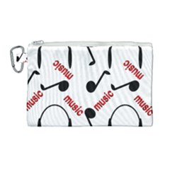 Music Canvas Cosmetic Bag (large) by nateshop