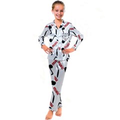 Music Kid s Satin Long Sleeve Pajamas Set by nateshop